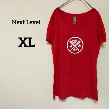 Next Level [ XL ] STL 로고 티셔츠 레드 야구