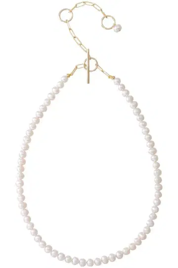내추럴리 쥬얼리 도킹 펄 목걸이
