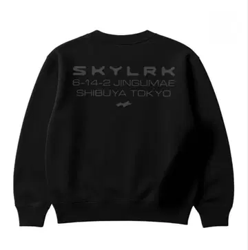 SKYLRK 백 프린트 맨투맨 블랙