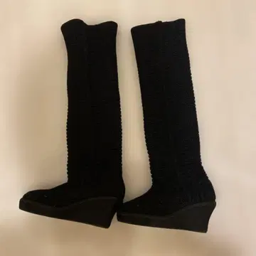 빈티지 루즈 니트 부츠 itimi hooked yellow