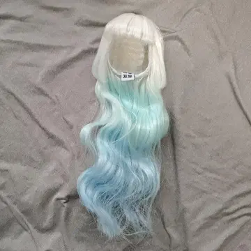 인형 가발 9인치 화이트 블루