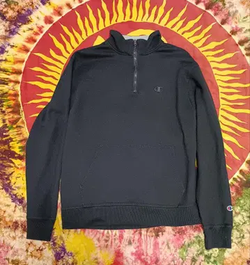 Champion 블랙 하프 지퍼 트레이닝복 M