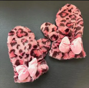 디즈니 미니 레오파드 무늬 장갑