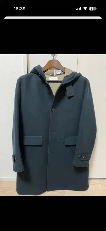 [ 새상품급 ] STILL BY HAND 멜톤 후드코트 그린