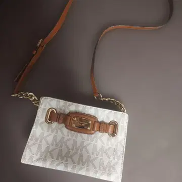 MICHAEL KORS 숄더백 화이트/브라운