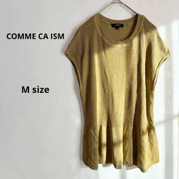 COMME CA ISM 컴시즘 시어 플럼 니트 M 올리브