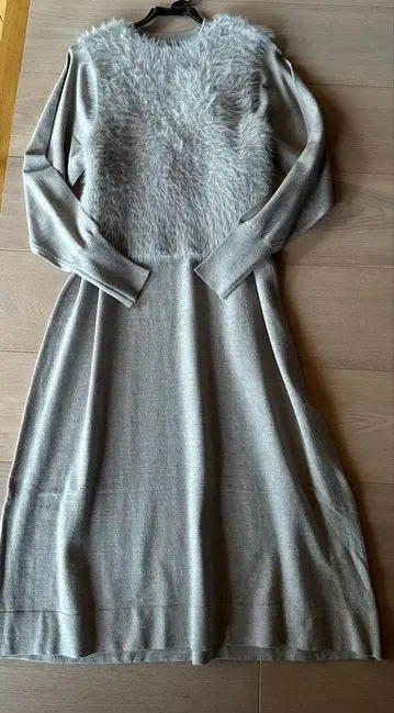 플러스 오토하 OTO.HA 그레이 롱 원피스 긴팔 미사용 새상품