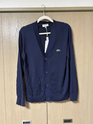 LACOSTE 라코스테 가디건 네이비 악어 로고 택 포함 미사용 S