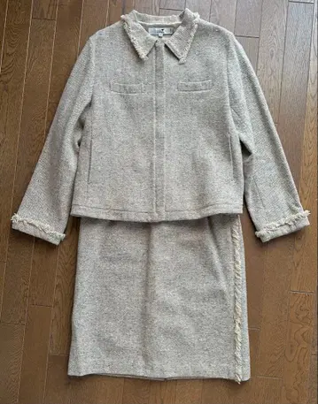 23구 트위드 프린지 자켓+스커트 셋업