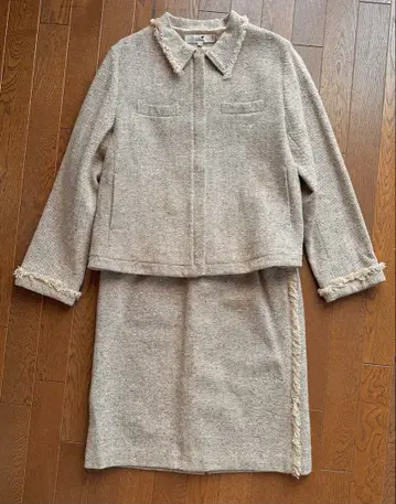 23구 트위드 프린지 자켓+스커트 셋업