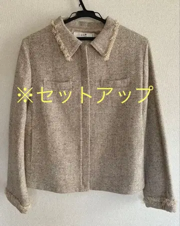 23구 트위드 프린지 자켓+스커트 셋업