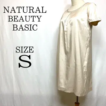 NATURAL BEAUTY BASIC 새틴 원피스 비쥬 장식 고급