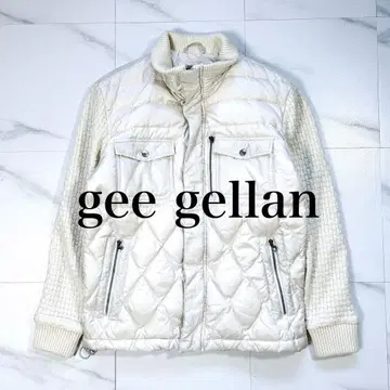 지 겔랑 니트 절개 다운 자켓 화이트 46 남성용