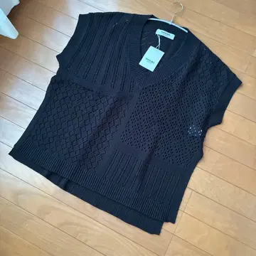 PERSON'S 블랙 니트 베스트 M 사이즈 새상품