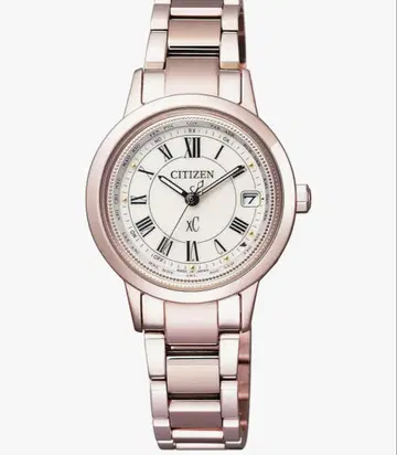 CITIZEN 크로스씨 사쿠라 핑크 에코 드라이브 전파 시계