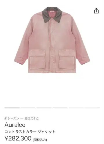 AURALEE PRODUCT DYED DUCK BLOUSON 핑크