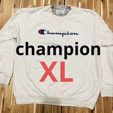 Champion 화이트 맨투맨 XL 수입 구제 의류