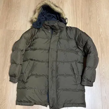 후드 부착 다운 자켓 M 올리브