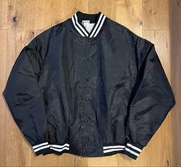 윈드 재머 USA제 90s 2xl 바시티 자켓 블랙 x 화이트