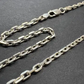 [ 와이드 45cm 11g ] 굵은 사각 체인 목걸이 silver925