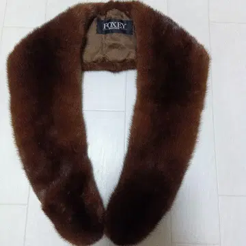 폭시 FOXEY 브라운 퍼 머플러