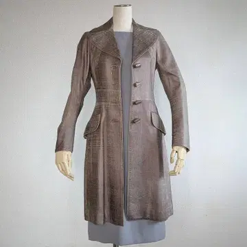 필로디세타 브라운 계열 코트 양가죽 이탈리아제 38(7303)