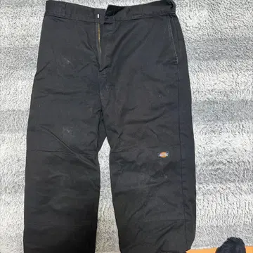 블랙 워크 팬츠