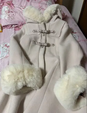 LIZLISA 리본 벨트 푸드코트 핑크