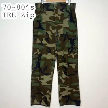 70s 80s 빈티지 우드랜드 카모 베이커 팬츠 32사이즈 상당