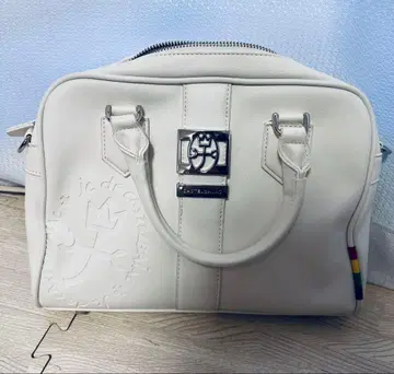 CASTELBAJAC 솔베 미니 브리프 케이스 화이트 백