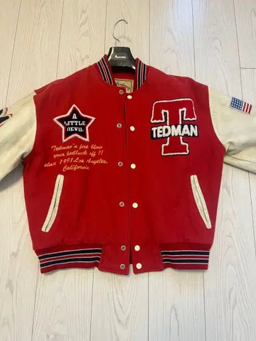 TEDMAN 바시티 자켓 레드 L