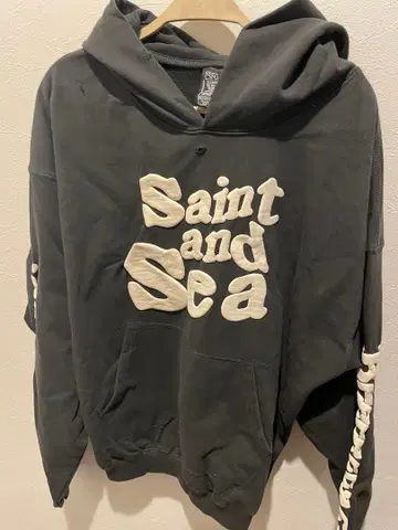 Saint M x x x x and WindandSea 블랙 후드티
