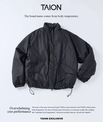 TAION JOURNAL STANDARD 별주 숏 모즈 다운 블루종