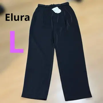 elura 블랙 광택 팬츠 L