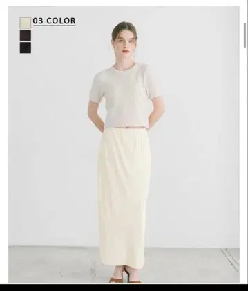 [ MIYU DESIGN ] 벨로아 스커트 sp 아이보리 백 슬릿