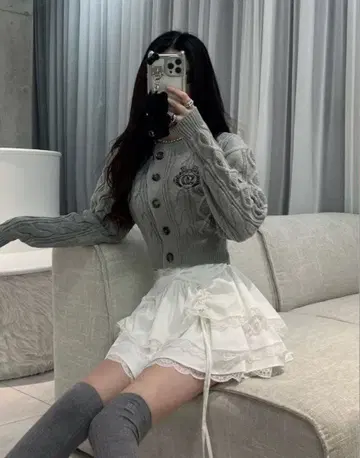 다리치 Darich 스커트 화이트 free