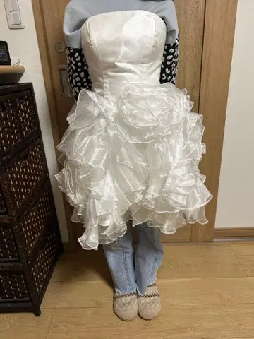 웨딩 드레스 미니 기장 화이트