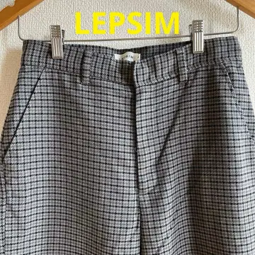 미사용 LEPSIM 체크 무늬 캐주얼 팬츠 그레이 계열 M사이즈