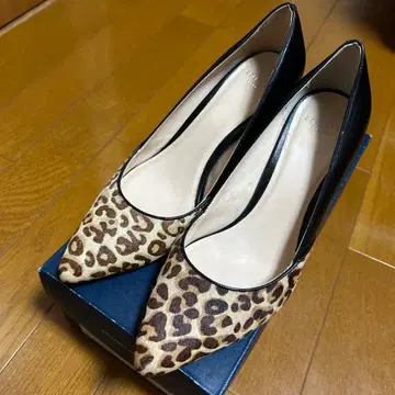 콜한 레오파드 무늬 스틸레토 하이힐