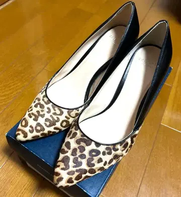콜한 레오파드 무늬 스틸레토 하이힐