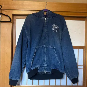 후드 부착 데님 자켓 TIME FLYER