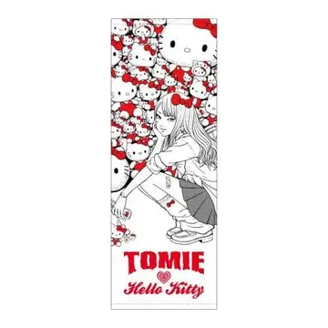 새상품 이토 준지 x 산리오 캐릭터즈 대형 타월 갸루 토미에 x 헬로키티