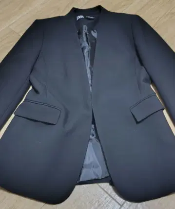 zara 자켓 노카라 블랙