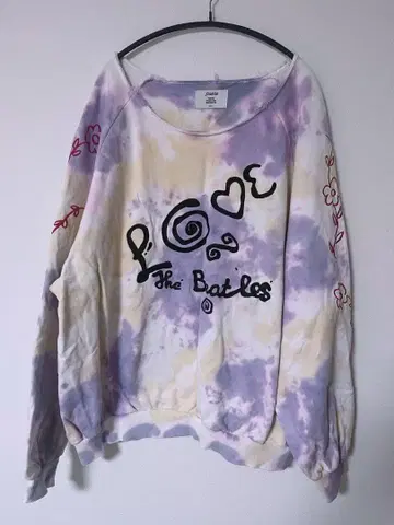 Jouetie THE BEATLES 타이다이 풀오버 보라색