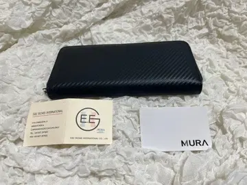 MURA 블랙 장지갑 카본 파이버풍