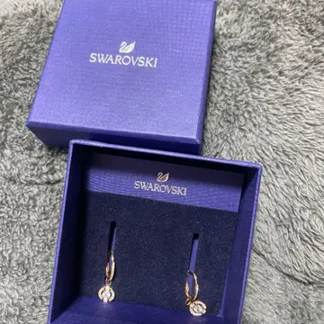 Swarovski 골드 후프 귀걸이 새상품급