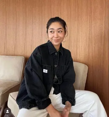 SeaRoomlynn DENIM 워크 커버올 자켓 블랙