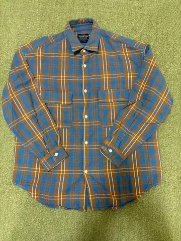 THE ALASKAN 체크 무늬 플란넬 셔츠 나노 유니버스 별주