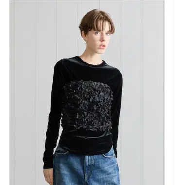 H BEAUTY&YOUTH 플라워 튤 뷔스티에