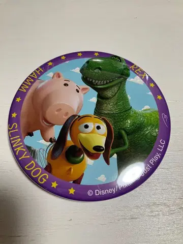 토이스토리 스탠드 포함 캔뱃지 슬링키 렉스 햄